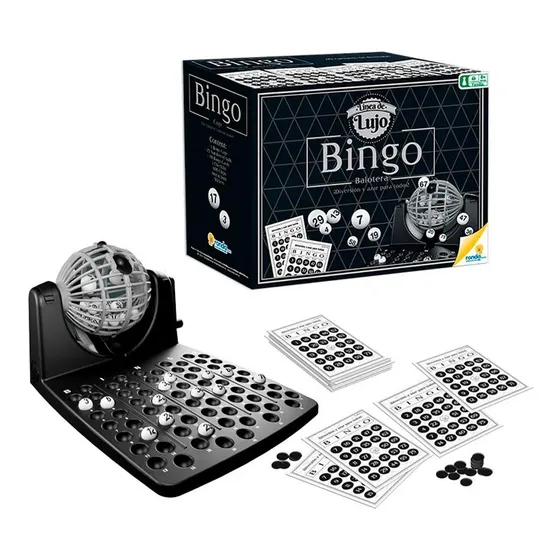 Bingo Con Balotera Juego De Mesa Para Niños Adultos De Lujo