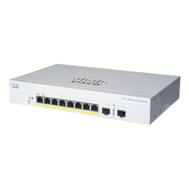 Switch Inteligente Cisco Business Cbs220-8p-e-2g De 8 Puerto
