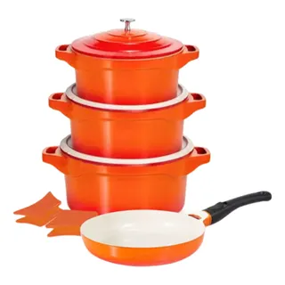 Jogos De Panelas Premier Orange 4 Peças Le Cook Jogos De Panelas Premier Orange 4 Peças Le Cook