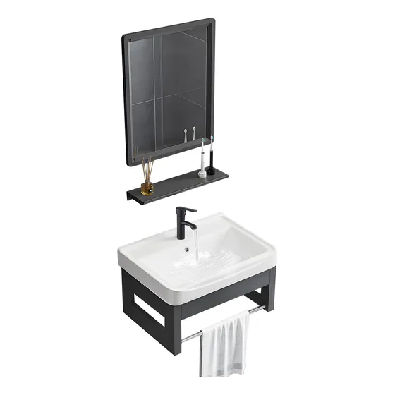 Lavabo Con Espejo Y Grifo Alta Calidad Minimalista Moderno