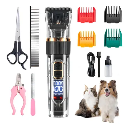 Máquina De Tosa Pet Profissional Bivolt Para Cães E Gatos Preto 127/220v