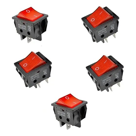 Boton Balancin 5 Piezas On Off 250vca 30a Switch Iluminado