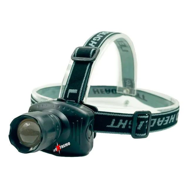 Linterna Luz Minero Led A Pilas Camping Pesca Campamento