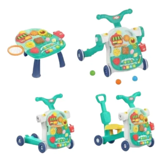 Caminadora Corre Pasillos 4 En 1 Multifuncional Con Música Color Verde