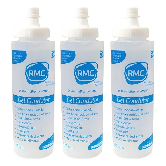 Gel Contato Condutor Eletroterapia Frequência Ultrasom Rmc - 3uni.