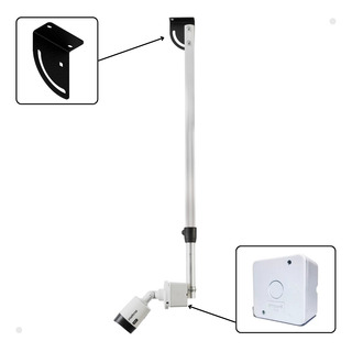 Suporte Longo Cftv Câmera Dome/bullet - Caixa Passagem - 2mt Suporte Longo Cftv Câmera Dome/bullet - Caixa Passagem - 2mt