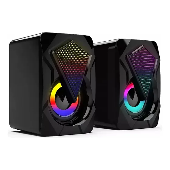 Caixa De Som Alto-falante Gamer Led P2 Usb Para Pc Notebook