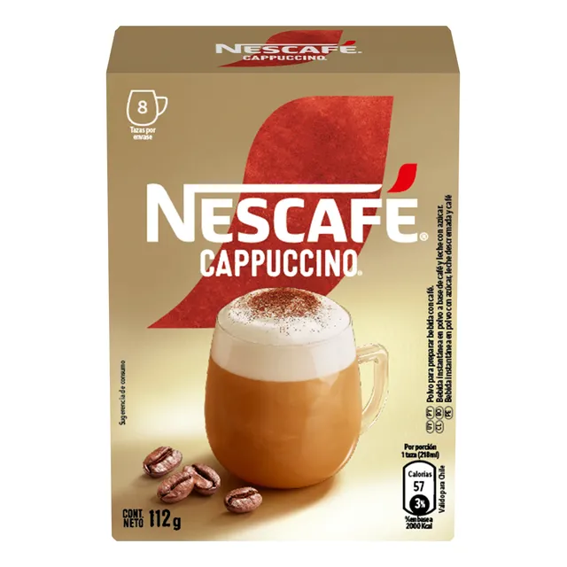 Café Capuchino Nescafé Sobres 8 Unidades 112g Tcec