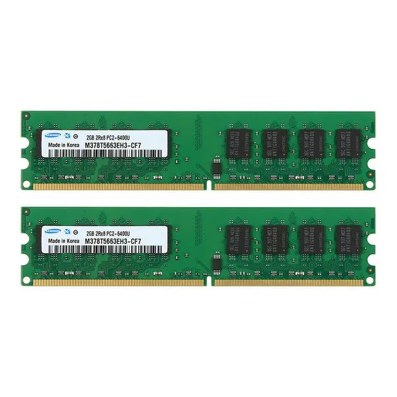 Memória Pc Desktop Samsung 4gb 2x2gb Pc2 6400 Ddr2 800 Intel