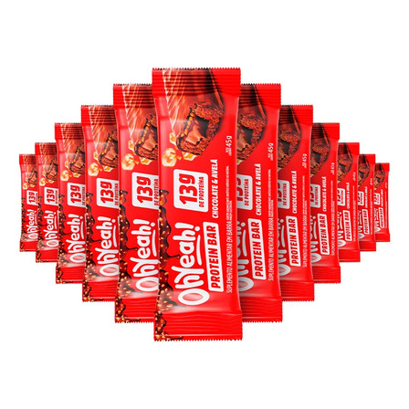 12 Barras Do Oh Yeah! Protein Bar 45g - Sabor Chocolate Com Avelã Com 13g De Proteína Por Barra 12 Barras Do Oh Yeah! Protein Bar 45g - Sabor Chocolate Com Avelã Com 13g De Proteína Por Barra