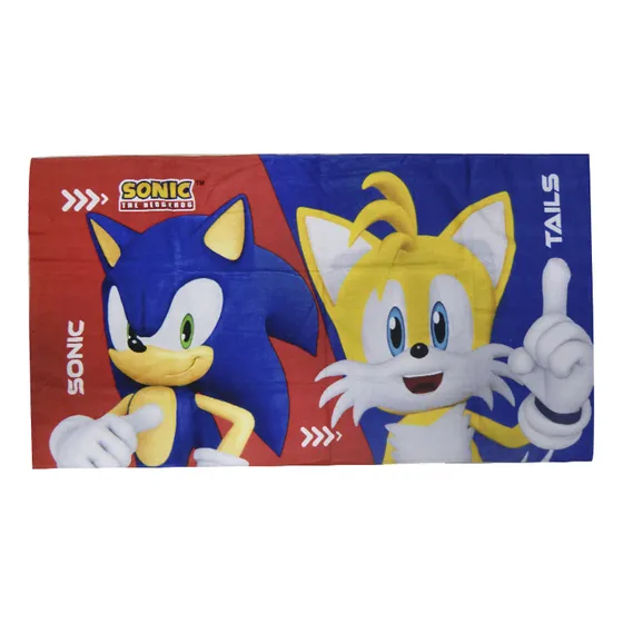 Toalla Playera Infantil Sonic Algodón 70 X 130 Cm