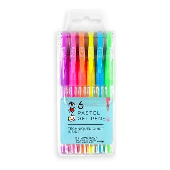 Bolígrafos De Gel Pasteles 6pk Para Niñas I Heart Art 