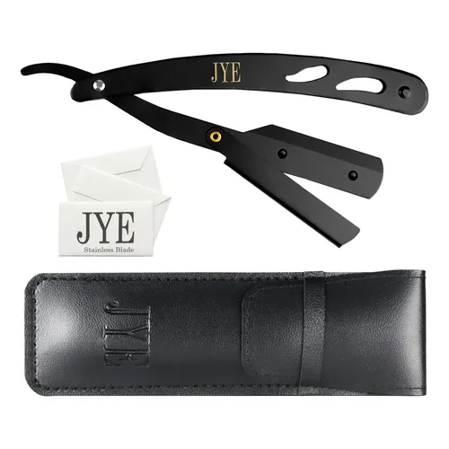 Porta Navaja Negra Profesional Premium Barbero Jye Negro