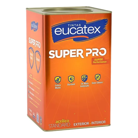 Tinta Acrílica Eucatex Azul Copacabana Standard Super Pro - 