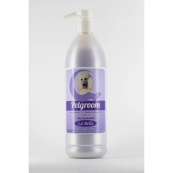 Shampoo 2 Em 1 Petgroom La Bella 1l Para Cães E Gatos