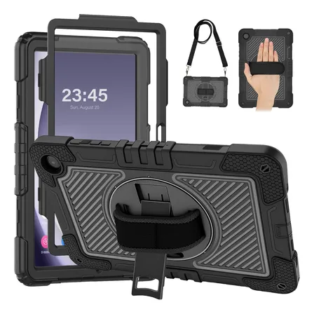 Capa Tablet A9 + Plus 11 Pol Samsung Á Prova De Queda 3 Em 1 Preto