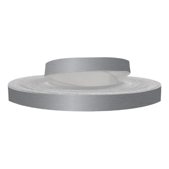 Cubre Canto Aluminio Cepillado 22 Mm. Pvc 100 Mts.