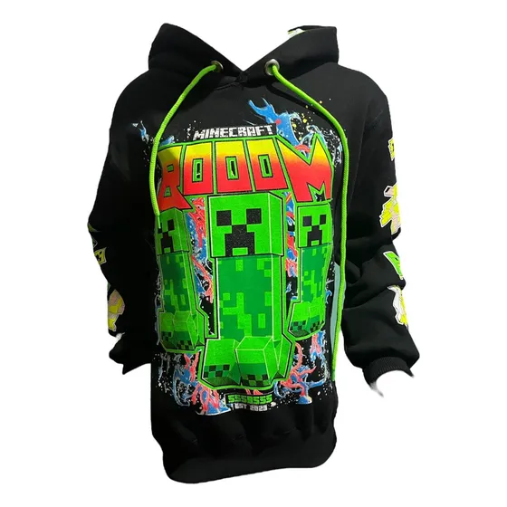 Buzo Minecraft Capucha Luminoso En La Oscuridad