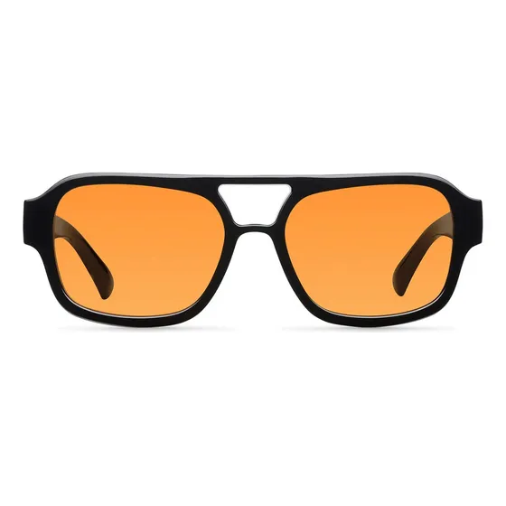Lentes De Sol Meller - Shipo Black Orange Color de la lente Naranja Color de la varilla Negro Color del armazón Negro