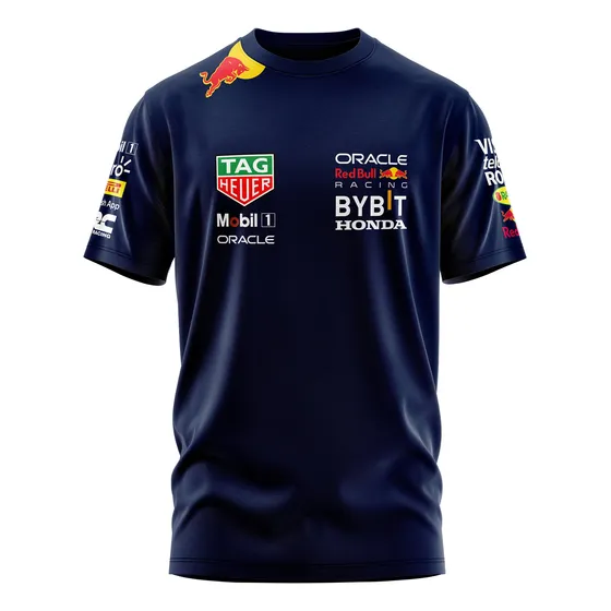 Remera Red Bull Racing Formula 1 Algodón F1 Verstappen Perez