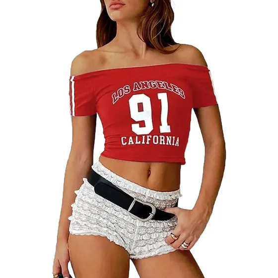 Blusa Para Dama Tela Elástica Crop Top Mujer