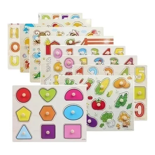 Encastre Madera Didáctico Motricidad Fina Montessori Waldorf