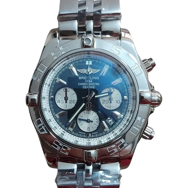 Reloj Automático Breitling Chronometre Fondo Negro- Rep. Aaa