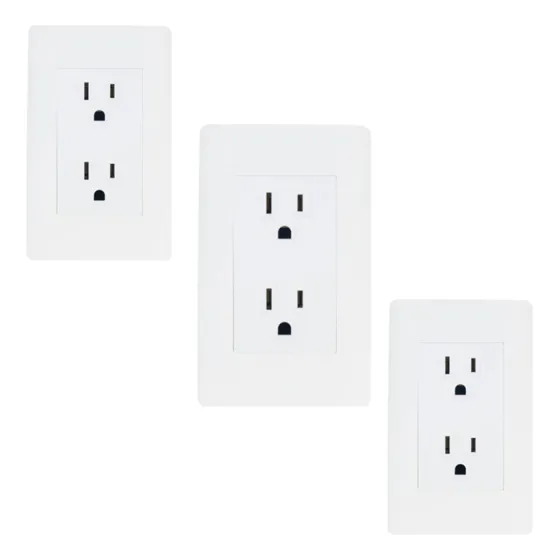Placa Con Contacto Duplex Blanco Lucek Ba06 Oferta 3 Piezas