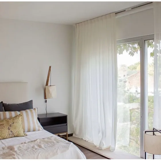 Cortinas Tradicionales De Tela Con Riel Confección A Medida