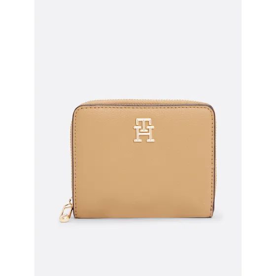 Billetera Soft Con Cierre Beige Tommy Hilfiger