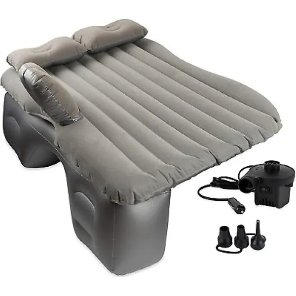 Colchón Inflable Para Carro Con Inflador Eléctrico Beige
