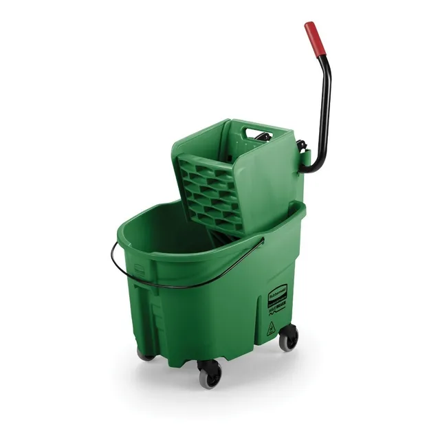 Cubeta Con Exprimidor Rubbermaid Wavebrake 33 Lt / 35 Qt Color Verde