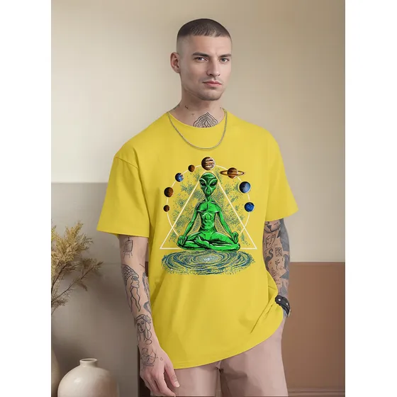 Camiseta Alien Et Meditando Camisa Nerd Geek Alienígena