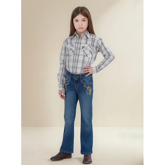 Calça Feminina Minuty Infantil Bordada