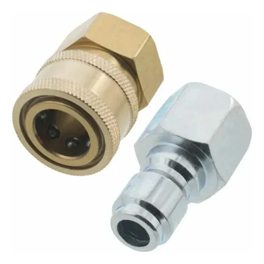 Par Cople Rapido 3/8 Para Manguera Hidrolavadora Rosca 14mm