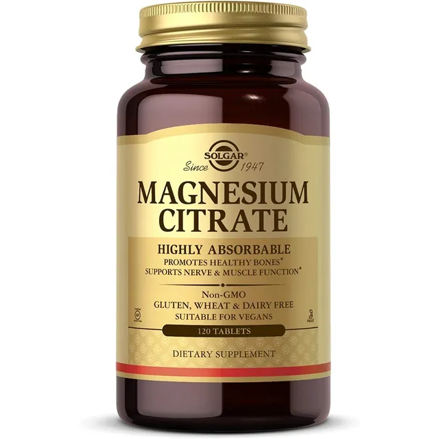 Citrato De Magnesio 400mg 120 Tabletas Solgar