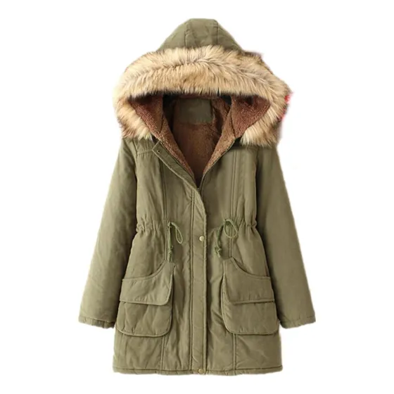 Abrigo De Mujer Parka De Invierno Con Chiporro Chaqueta Con Capucha