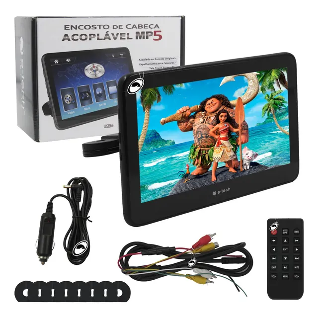 Monitor Encosto Acoplar 8 Espelhamento Android Usb H-tech