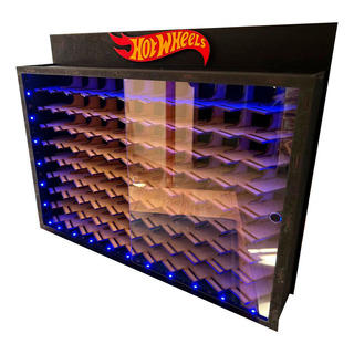 Exhibidor Autos Hotwheels 99 Unidades Mdf Led AcrĂlico Exhibidor Autos Hotwheels 99 Unidades Mdf Led AcrĂlico