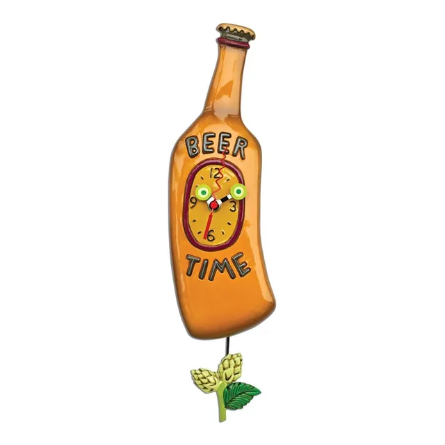 Allen Designs Reloj Pared Pendulo  Beer Time 