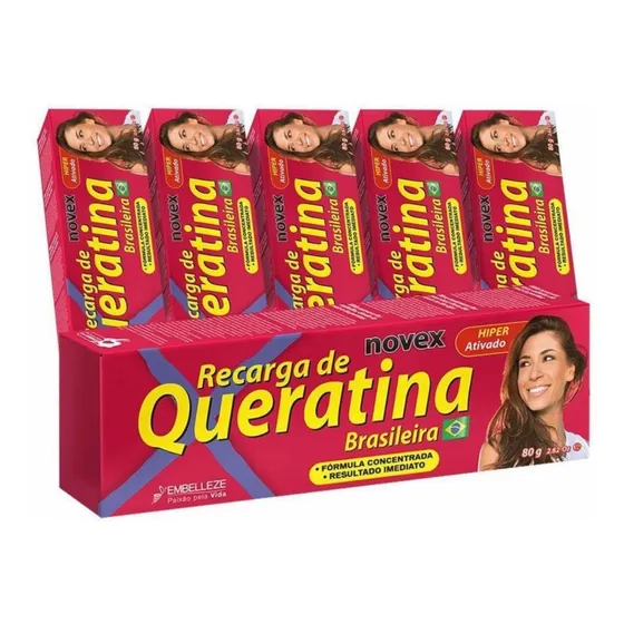 6 Un Recarga De Keratina Novex 80g C/u Embelleze