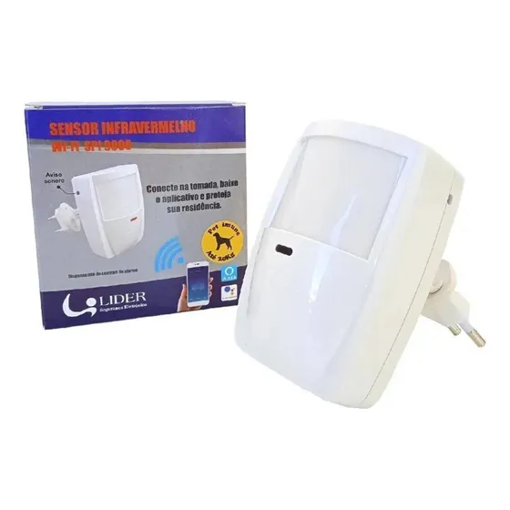 Sensor Infravermelho spi9000 12m Wi-fi Aviso Celular Lider