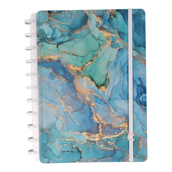 Caderno Inteligente By Luara Maldives Mármore Azul Grande