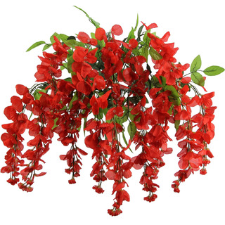 Flores De Glicina Artificial Para Mata Colgante Larga, 15 Ta Flores De Glicina Artificial Para Mata Colgante Larga, 15 Ta