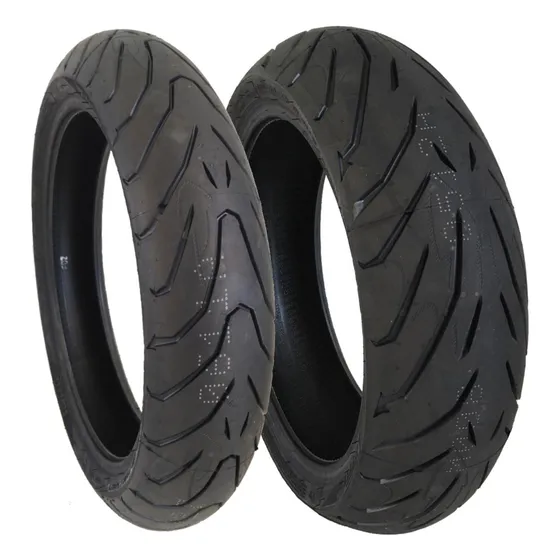 Par Pneu Angel St 120/70-17 + 180/55-17 Pirelli Sem Câmara