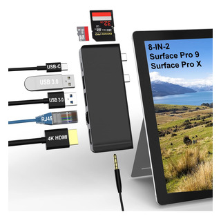 Estación De Acoplamiento Surface Pro 9 Con Adaptador Hdmi 4k Estación De Acoplamiento Surface Pro 9 Con Adaptador Hdmi 4k