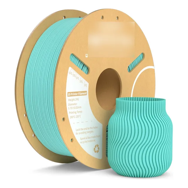 Impresora 3D Elegoo Pla de filamento mate mate de 1,75 mm, 1 kg, color verde azulado, verde agua