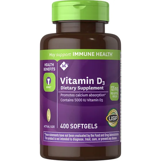 Vitamina D3 5000 Ui Members Mark 400 Cápsulas Blandas