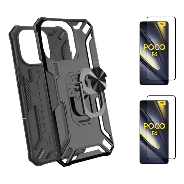 Case Bumper Para Xiaomi Poco F6 + 2 Micas/ Funda De 2 Piezas