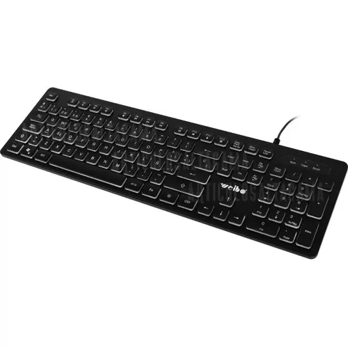 Teclado Usb Retro Iluminado Ultra Slim Delgado Weibo 560